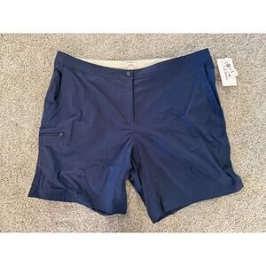 Womens 20W L.L. Bean Slate Blue Comfort Trail‎ Shorts